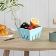 thumbnail image 5 of Amacok Fruit Basket Plastic Fruit Basket Fruit Bowl Square Fruit Baskets Bowls for Kitchen Easy to Clean Fruit Dish Fruit Tray, 5 of 6