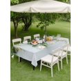 thumbnail image 4 of Outdoor Tablecloths with Umbrella Hole & Zipper, Modern Green Leaf Rectangle Tablecloth 60x120 Inch, Summer Botanical Chic Plant Waterproof Table Cloth, Patio/Pool/Picnic Table Covers, 4 of 8