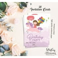 thumbnail image 5 of Darling Souvenir Purple Birthday Invitation Card Printable Elegant Fill or Write In Blank Party Invites 28 Pcs 5 x 7 Inches, 5 of 5