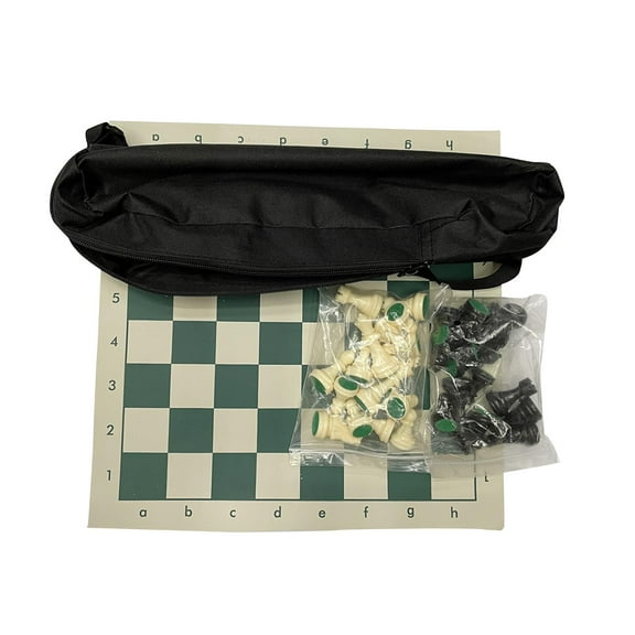 MERIGLARE Portable Chess Set,Deluxe Chess Set,Combination with Storage Bag,Roll up Chess Board Game Set,Chess Pieces for Travel Outdoor S