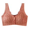 thumbnail image 1 of Women's Front Open Button Oversized Gathered Anti Sagging Bra With Comfortable And Traceless Upper Support, 1 of 2