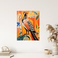 thumbnail image 4 of Autumn Pheasant Bird Portrait Vibrant Folk Art Oil Painting Orange Blue Red Patterns Unframed Wall Art Print Poster Home Decor Premium, 4 of 5
