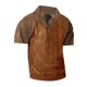 thumbnail image 1 of pstuiky Camisa de manga corta para hombre, Blazer informal de manga larga con cuello redondo para hombre, color liso, transpirable, para fitness camisas casuales para hombre s, 1 of 8