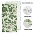 thumbnail image 4 of Yayeee Hand Towels for Bathroom Set of 2 Quick Dry Super Absorbent Soft Hand Shower Towels, 28" x 14", Green Floral, 4 of 8