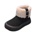 thumbnail image 6 of Mepaouo Children Ankle Snow Boots Fleece Lined Anti Slip Winter Walking Outdoor Shoes(Black,30), 6 of 9