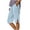 #0361-Light Blue, variant on Pounoo Workout Shorts for Women Fashion Print Side Split Button Detail Loose Fit Bottoms Beach Wear Breathable Slacks