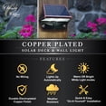 thumbnail image 3 of Classy Caps Electroplated Copper Solar Deck and Wall Light, 3 of 8