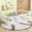 White, variant on Noble House Full Size Montessori Floor Bed with Fence & Door, Wooden Kids Floor Bed with Slats, Oak