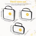 thumbnail image 2 of Keyohome Clear Hard Shell Zipper Case,3Pcs Cosmetic Bag,Travel Makeup Storage Box,Toy Storage Organizer,Portable Transparent Zipper Pouches, 2 of 11
