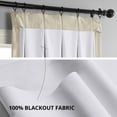 thumbnail image 6 of Half Price Drapes Alabaster Beige French Pleat Signature Velvet Blackout Curtains(1 Panel),50WX 120L, 6 of 11