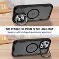 thumbnail image 4 of Dteck for iPhone 14 Pro Case with Camera Stand, Military-Grade Drop Protection Magnetic Phone Case Compatible with MagSafe Accessories, Frosted Black, 4 of 8