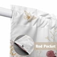 thumbnail image 4 of Red Spring Floral Swag Valances for Windows, Kitchen Curtains 36 Inch Length 2 Panels Set, Elegant Pastoral Flowers Watercolor Short Curtains for Small Windows Rod Pocket Cafe Curtains Drapes 28"x36", 4 of 8