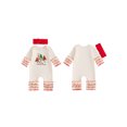 thumbnail image 3 of Gupgi Infant Girl Christmas Jumpsuits Baby Tree Print Bodysuit Layered Ruffle Long Sleeve Full Length Romper Bow Headband, 3 of 9
