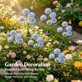 thumbnail image 3 of Rirool Solar Blue Hydrangea Flower Stake Lights, 3-Head Warm White LED Outdoor Waterproof Garden Pathway Lights for Yard Lawn Patio, Elegant Dusk-to-Dawn Landscape Decor, 2 Pack, 3 of 8