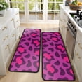 thumbnail image 4 of Kitchen Rugs Sets Of 2,Pink and Black Of Leopard Print Anti Fatigue Kitchen Mat Rugs Non Slip Washable,Decorative Kitchen Floor Mats for Kitchen,Sink,Laundry,17"x47"+17"x47", 4 of 5