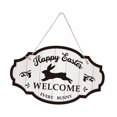 thumbnail image 4 of Señal de puerta decorativa de Pascua, señal de conejo de Pascua, placa colgante decorativa para Festival, señal de Feliz Pascua para porche y patio Estilo E, 4 of 8
