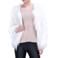 thumbnail image 2 of Kmbangi Manteau en Fourrure LED pour Femmes Veste en Fourrure Colorée Lumineuse pour Fête Rave, 2 of 9