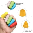 thumbnail image 3 of Uxcell 10Pcs Rubber Fingers Tips Finger Protectors Silicone Thimble 3 Sizes Orange, 3 of 6