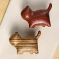 thumbnail image 5 of OUNONA Wooden Carving Animal Figurine Kitten Sculpture Figurine Statue Unique Table Decoration, 5 of 8