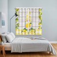 thumbnail image 5 of Curtains 84 Inches Long 2 Panels, Lemon Gnomes Grommets Window Treatment Curtain, Summer Country Yellow Fruit Wooden Plaid Thermal Curtains Drapes for Living Room/Bathroom, 5 of 9