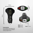 thumbnail image 2 of Cargador de Auto Universal 3 Puertos USB Tipo C QC 3.0 Carga Rápida Negro, 2 of 10