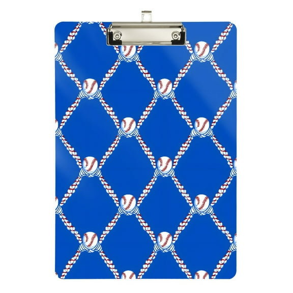 ALAZA Plastic Clipboard A4 Letter Size Decorative Clipboards for Students Women Men 9" x 12.5" Baseball