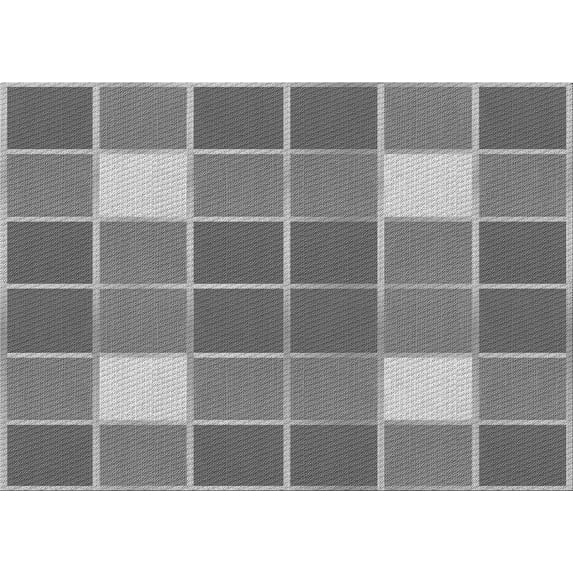 Ahgly Company Indoor Rectangle Patterned Ash Gray Area Rugs, 3' x 5'