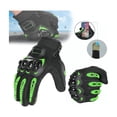 thumbnail image 2 of Guantes Protección Para Moto Pantalla Táctil Antideslizante Negro/Verde  talla XL, 2 of 6