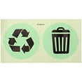 thumbnail image 1 of SHISUYAN 1 Sheet of Garbage Recycle Sign Stickers Recycle Stickers Noctilucous Trash Can Stickers, 1 of 8