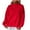 Red, variant on ABATAB Womens Oversized Sweatshirts Turtleneck Long Sleeve Casual Solid Color Tops Comfy Fall Fashion Outfits Winter Clothes