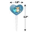 thumbnail image 6 of Merdog Mermaid Dog Heart Love Cupcake Picks Toppers Decoration Set of 6, 6 of 6