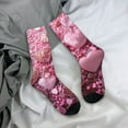thumbnail image 5 of Hirioo Pink Glitter Heart Candy Pattern Adult Middle Tube Socks Breathable Sock Non-Pilling,Contrasting Color Design, 5 of 6