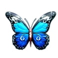 thumbnail image 1 of Escultura artística Wosthever mariposas grandes de metal decoración de jardín azul, 1 of 6