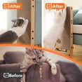 thumbnail image 5 of Cat Scratcher, 23.6 Inch L Shape Cat Scratch Pad Wall Mounted, Cat Scratching Cardboard with Ball Toy for Indoor Cats, Large Size, 5 of 8