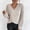 Khaki women's long sleeve wrap top a1, variant on Women's Fall Winter Long Sleeve Wrap Knitted Tops V Neck Dressy Casual Basic Pullover Sweater Blouses Cozy Winter Vacation Outfits, Army Green S