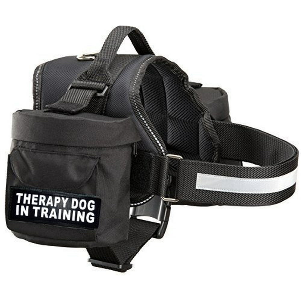 Therapy Dog in Training Harness with Removable Saddle Bag Backpack Harness Carrier Traveling. 2