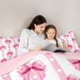 thumbnail image 5 of Feelyou Chic Bow-tie Kids Bedding Comforter Set, Watercolor Pink Bowknot Twin Comforter Sets, Kawaii Princess Style Reversible Bedding Set, Lightweight Room Decor, 2 Pieces, 5 of 8