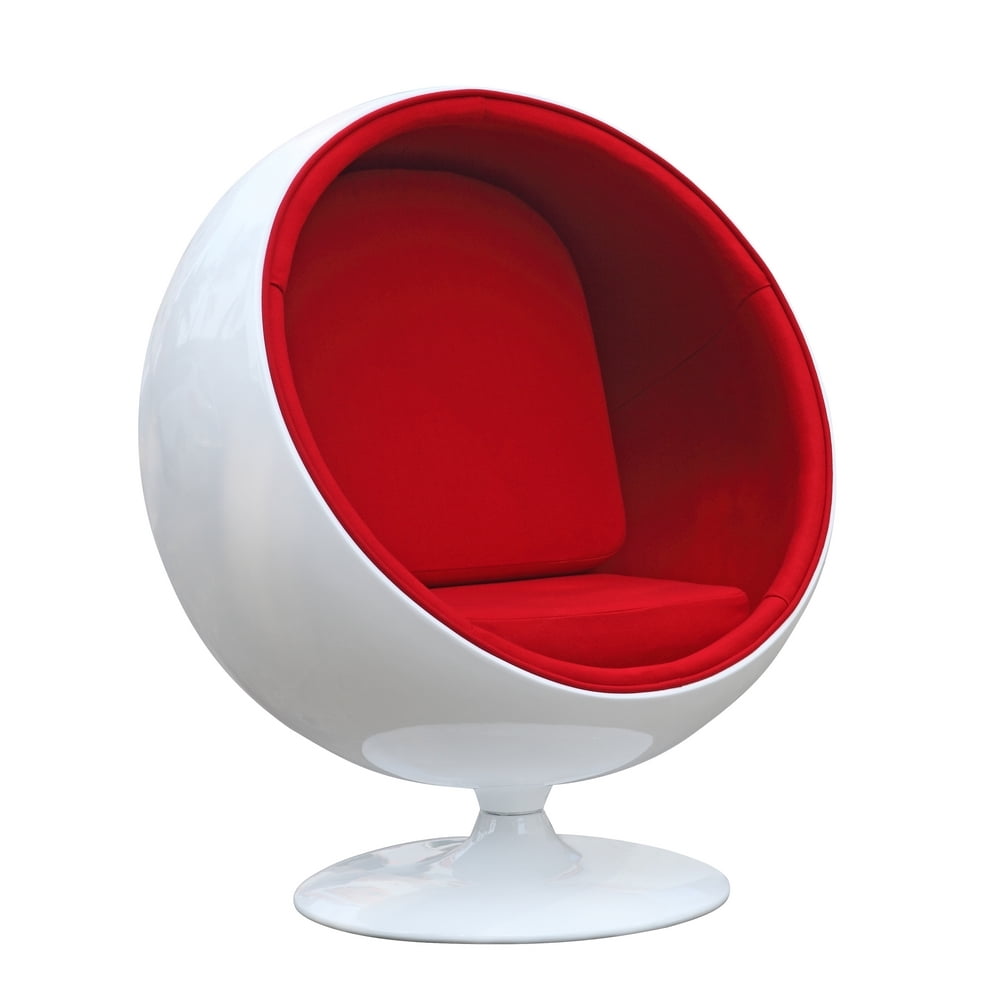 Fine Mod Imports Ball Chair, Red