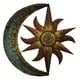 thumbnail image 1 of Escultura de pared de metal con temática celestial, arte artístico de sol y luna, estatuas colgantes 35cm, 1 of 7