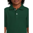 thumbnail image 4 of Wonder Nation Boys Short Sleeve Cotton Blend Polo Shirt, Sizes 4-18 & Husky, 4 of 5
