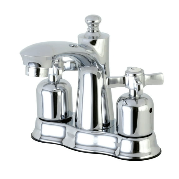 Kingston Brass Millennium FB7611ZX 4" Centerset Lavatory Faucet with Retail Pop-up Drain, Polished Chrome