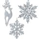 thumbnail image 1 of Snowflake Icicle Ornaments Acrylic Crystal Christmas Tree Ornament Clear Hanging Decoration, 1 of 5