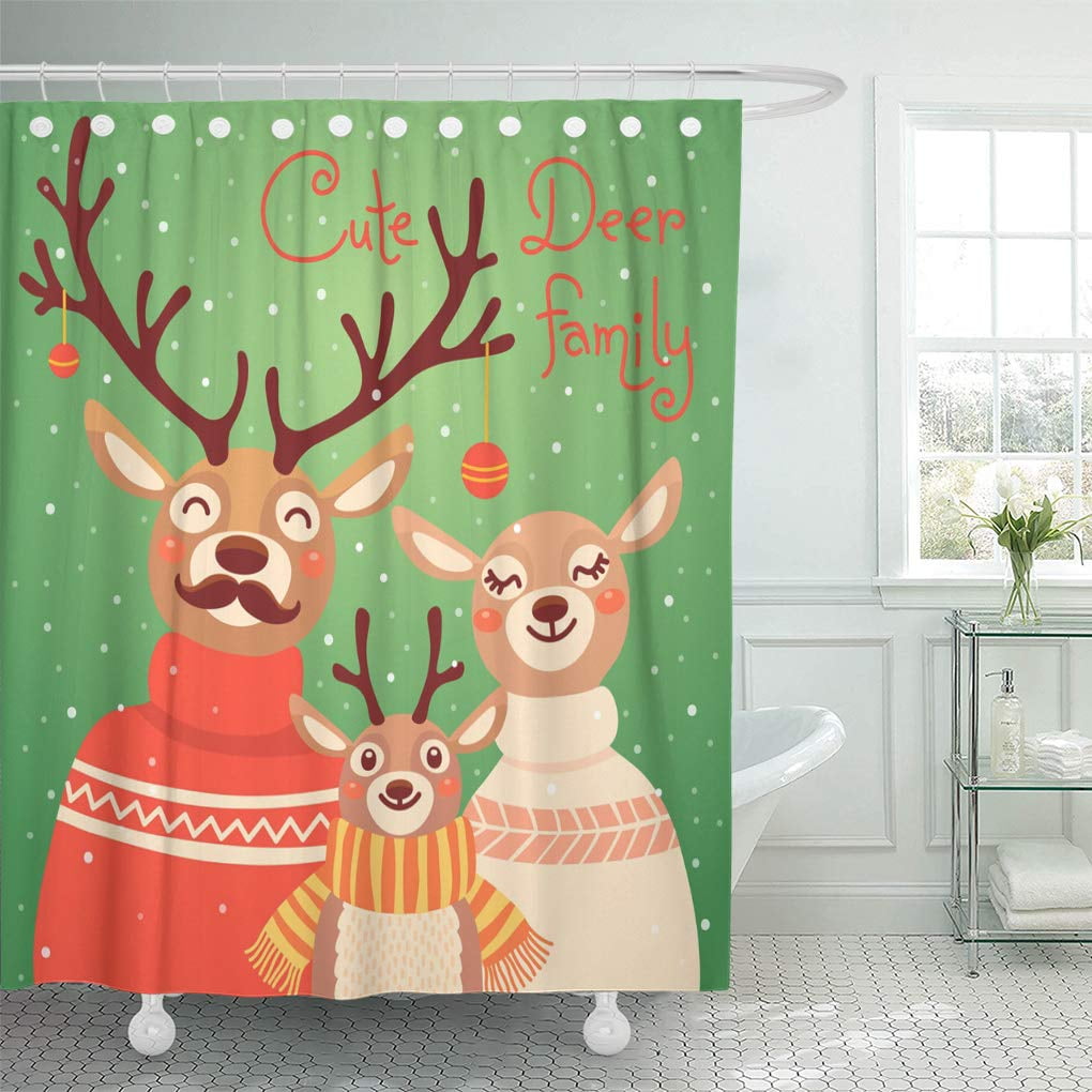 PKNMT Christmas Reindeer Family Cute with Deer is Dressed in Sweaters