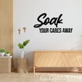thumbnail image 2 of Glowneon Soak Your Cares Away Metal Sign, Restroom Bathroom Wall Art, 2 of 5