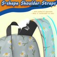 thumbnail image 3 of Daisy Pioneer Flower Blue Pattern 17" Waterproof Oxford School Backpacks for Teens, S-Shape Padded Straps, for School, Travel, Hiking, Camping, 3 of 3