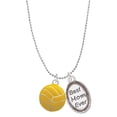 thumbnail image 1 of Delight Jewelry Silvertone Large Water Polo Ball Best Mom Ever Charm Necklace, 1 of 4