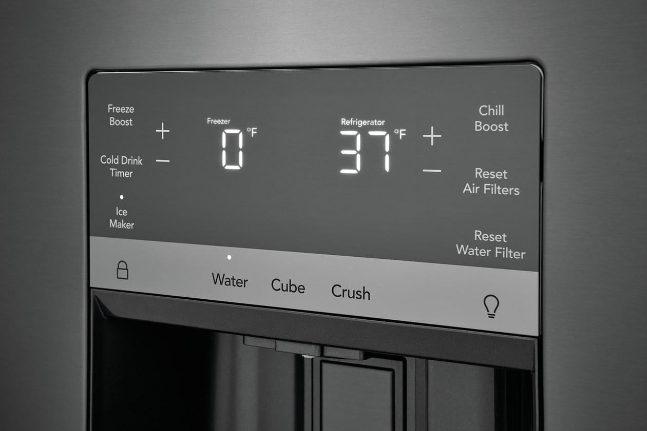 FRIGIDAIRE GRFS2853AD  FRENCH DOOR FREESTANDING REFRIGERATOR Black Stainless Steel