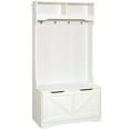 thumbnail image 6 of HOOBRO Hall Tree with Bench, Coat Rack and Flip-Down Shoe Storage, White, 6 of 13