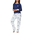 thumbnail image 3 of U.S. Polo Assn. Women's & Women's Plus Long Sleeve Top and Plush Pant Pajama Sleep Set, 2-Piece, Sizes S-3XL, 3 of 5