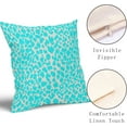thumbnail image 6 of Aqua Cheetah Throw Pillow Covers 20X20 Inches Set of 2 Leopard Decorative Pillow Cases Animal Wildlife Pillow Cover with Zipper Home Decor for Sofa Couch Housewarming Gift Bed Porch Outdoor, 6 of 6
